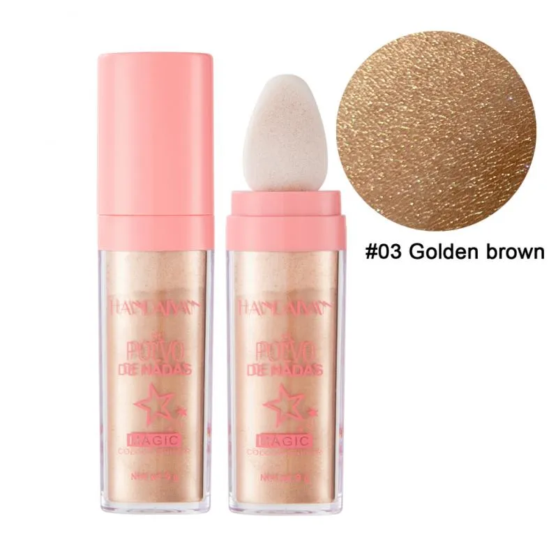 3 Colors Highlighter Powder Polvo De Hadas Glitter Powder Shimmer Contour Blush Powder Makeup For Face Body Highlight Make Up