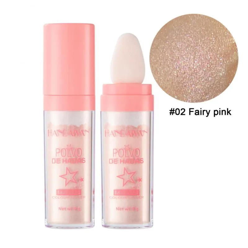 3 Colors Highlighter Powder Polvo De Hadas Glitter Powder Shimmer Contour Blush Powder Makeup For Face Body Highlight Make Up