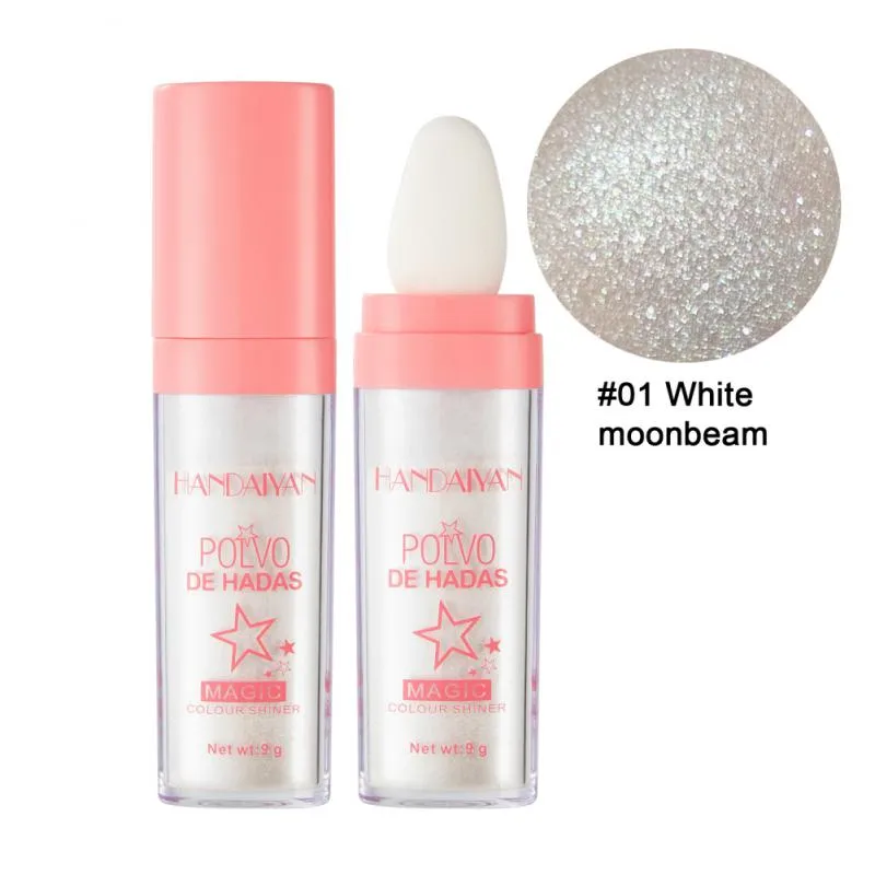 3 Colors Highlighter Powder Polvo De Hadas Glitter Powder Shimmer Contour Blush Powder Makeup For Face Body Highlight Make Up