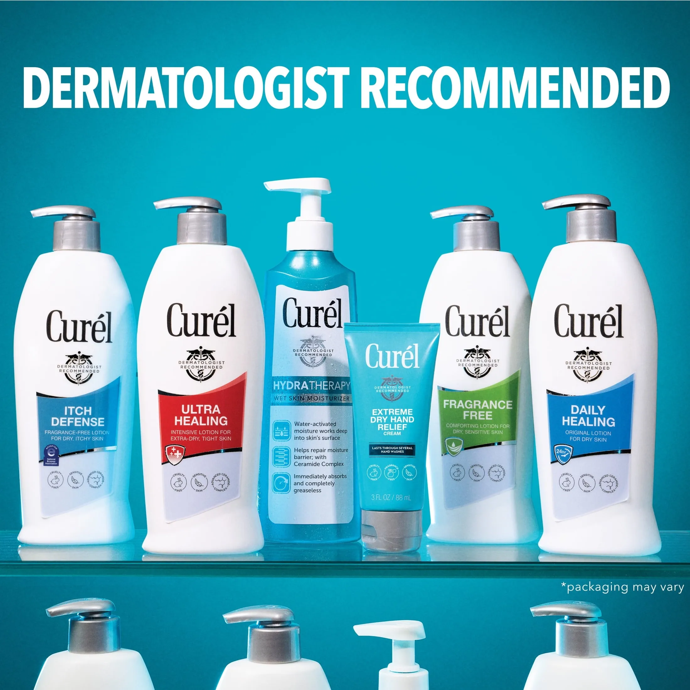 Curel Extreme Dry Hand Relief, Dermatologist Recommended, Long-Lasting Hand Cream For Dry Hands, Paraben Free, Fragrance-Free Hand Lotion, 3.0 Oz Tube