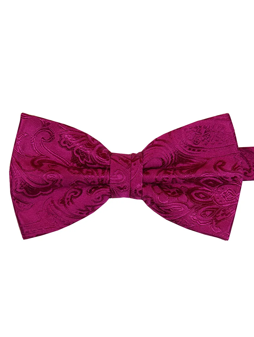 DCLIC Classic Paisley Bow Tie - Magenta