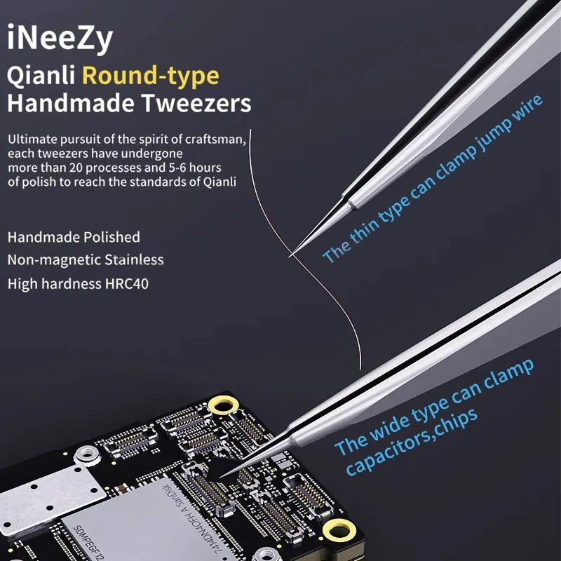 Extra Sharp Stainless Steel Pointed Tweezers by Qianli Ineezy Yx
