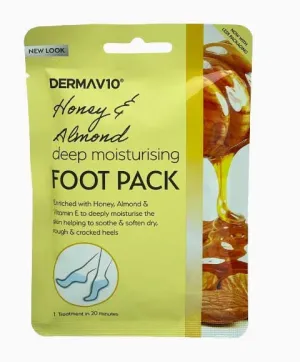 HealthPoint Dermav10 Honey And Almond Deep Moisturising Foot Pack