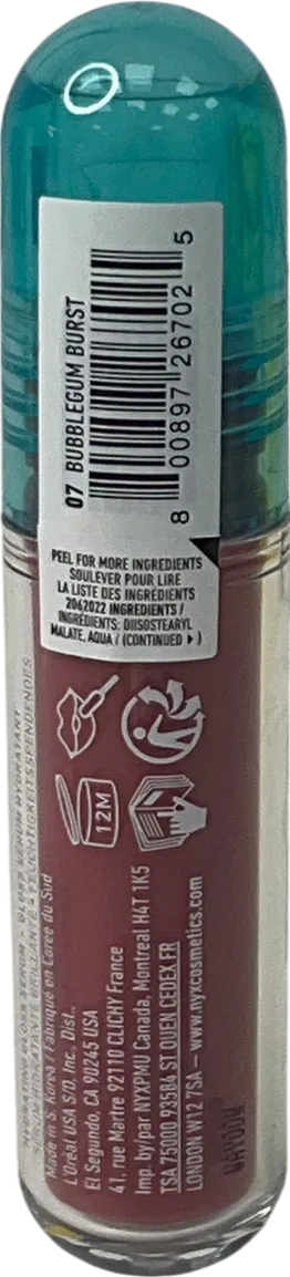 NYX Lip Iv Hydrating Gloss Stain Bubblegum Burst 5ml