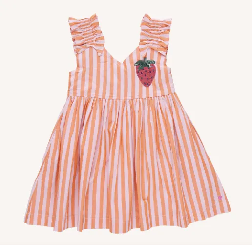 Orange Pink Stripe Dress