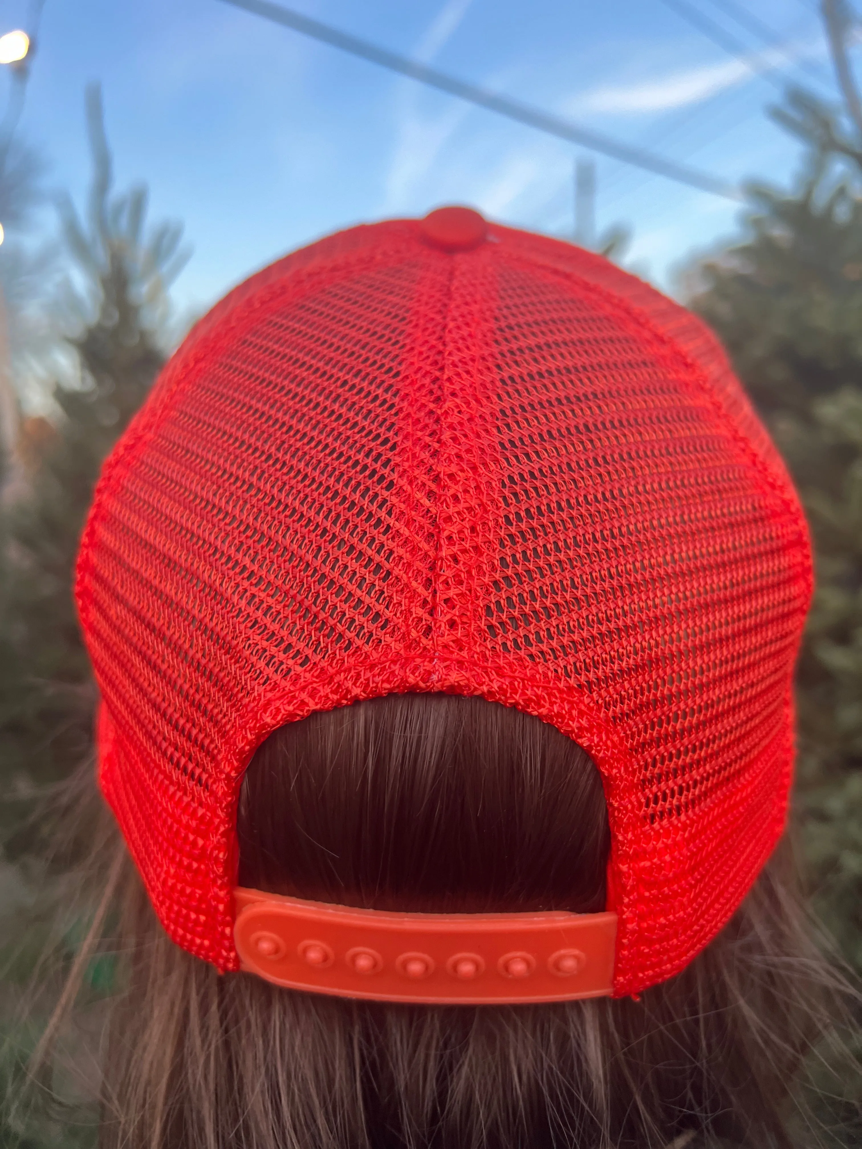 Orange Vintage Trucker Hat: Tater Town