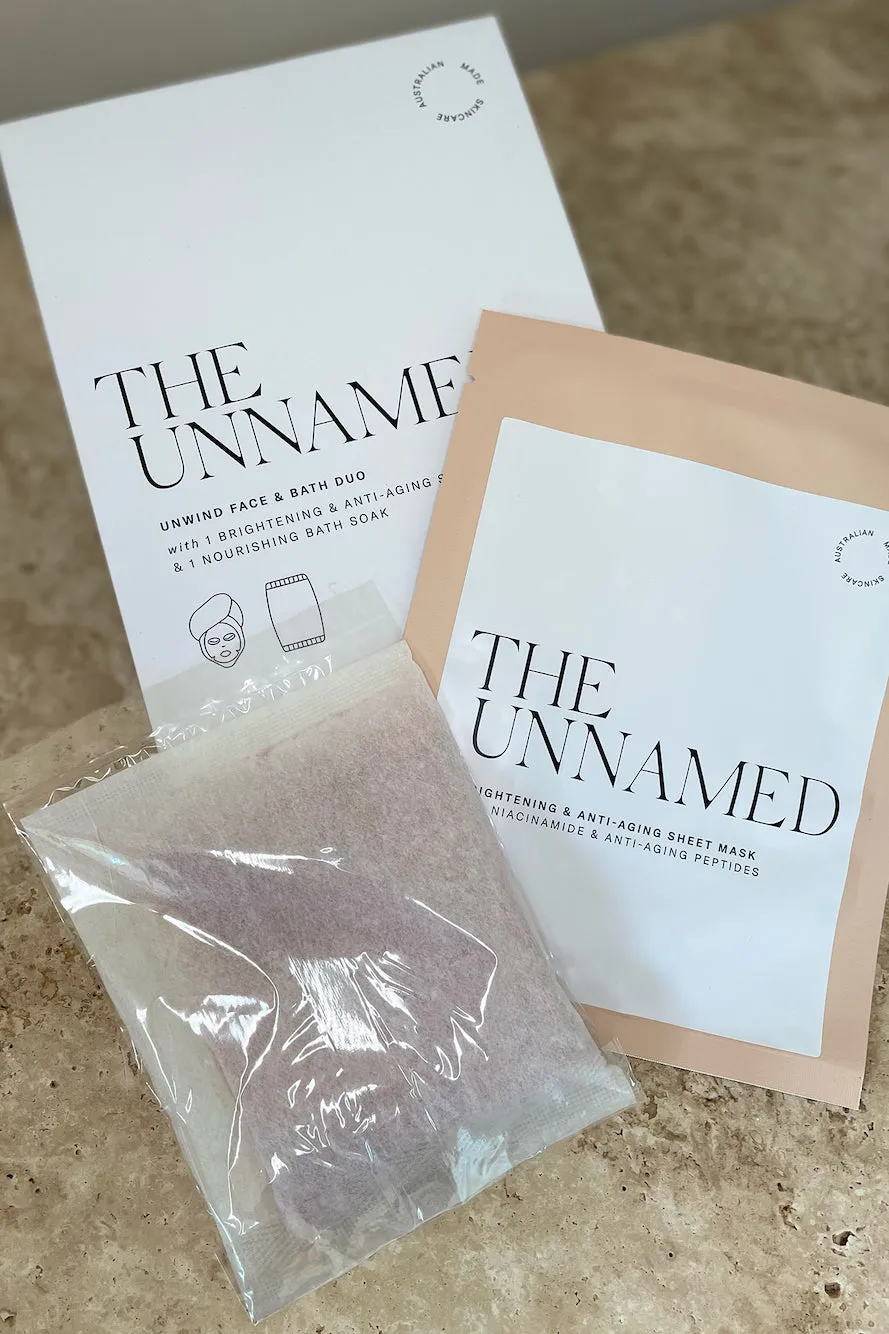 THE UNNAMED Unwind Face & Bath Duo