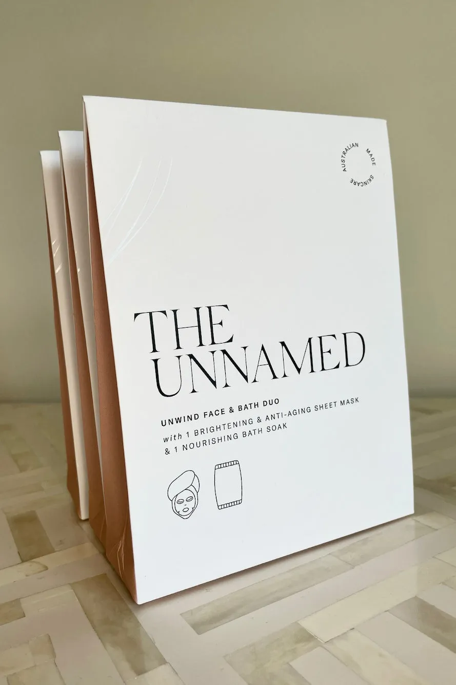 THE UNNAMED Unwind Face & Bath Duo