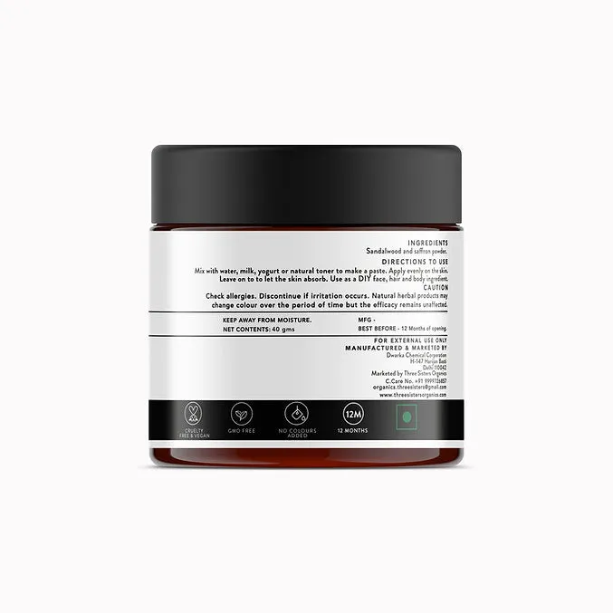 Three Sisters Organics Sandalwood & Saffron Powder