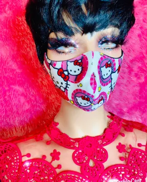 White Hello Kitty Face Mask